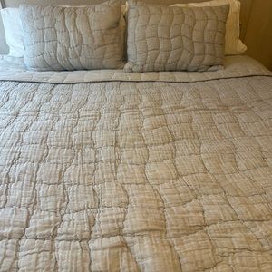 Pottery Barn quilt and shams